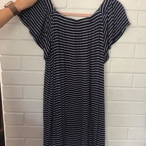 Navy striped dress